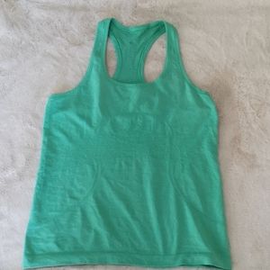 Green Lululemon swiftly tank